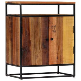 vidaXL MÃ³vel lateral 60x35x76 cm madeira recuperada maciÃ§a e aÃ§o