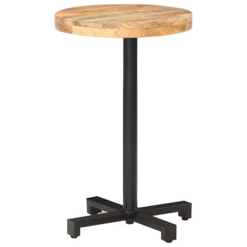 vidaXL Bistro Table Round Ã˜50x75 cm Rough Mango Wood
