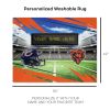 [Personalization Only] Official NFL Bears - 62" x 84" Personalized Washable Rug
