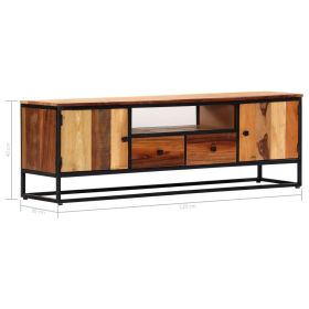 vidaXL MÃ³vel de TV 120x30x40 cm madeira recuperada maciÃ§a e aÃ§o
