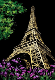 Decorative painting scratch Scraping painting drawing paper world Sightseeing pictures decoration birthday gifts drop shipping (Option: A)
