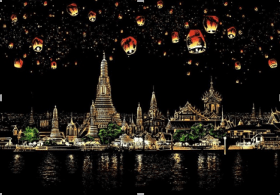 Decorative painting scratch Scraping painting drawing paper world Sightseeing pictures decoration birthday gifts drop shipping (Option: H)