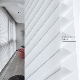 WELLSOURCE Manual 2"Shangri-la Blinds Non Blackout Light Filtering for Home, Office, Hotel, Club, Restaurant Custom Made Size (Color: WHITE(Light Filtering), size: CONTACT US)