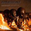 1/4/8/12pcs, Halloween Fire Pit Skull Ceramic Props, Reusable Fireproof Skull Fire Pit, Halloween Decor For Party, BBQ, Fire Pit ,Fireplace, Gas, Hall