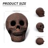 1/4/8/12pcs, Halloween Fire Pit Skull Ceramic Props, Reusable Fireproof Skull Fire Pit, Halloween Decor For Party, BBQ, Fire Pit ,Fireplace, Gas, Hall