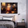 1pcs Drop-Shipping Framed Canvas Wall Art Decor Painting For Halloween, Jack-o-lanterns Painting For Halloween Gift, Decoration For Halloween Living R